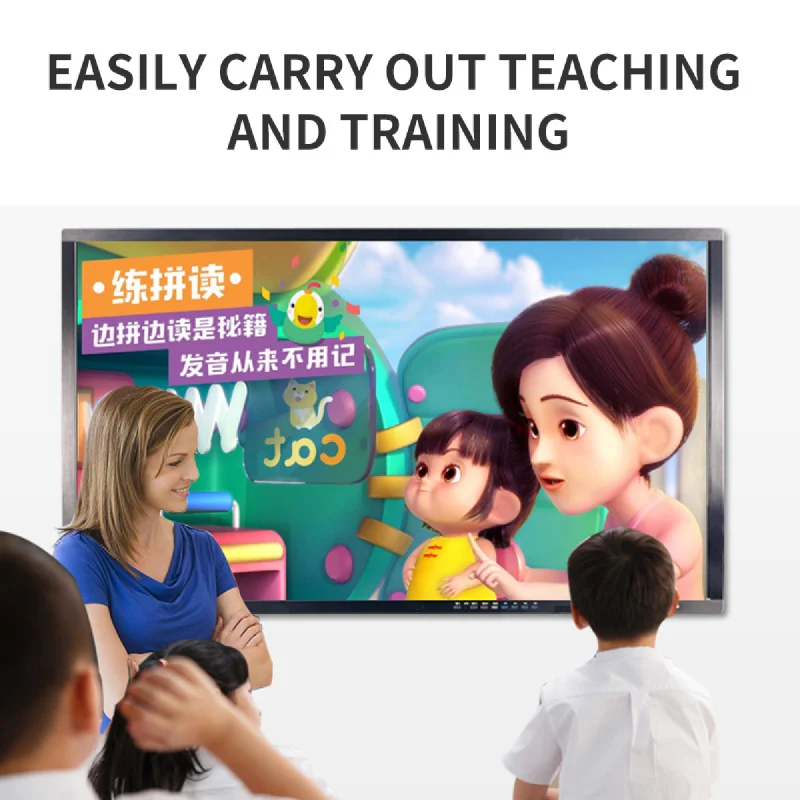 55 65 70 75 86 100 Inch smart screens Infrared interactive flat panel blackboard lcd touch screen office white board