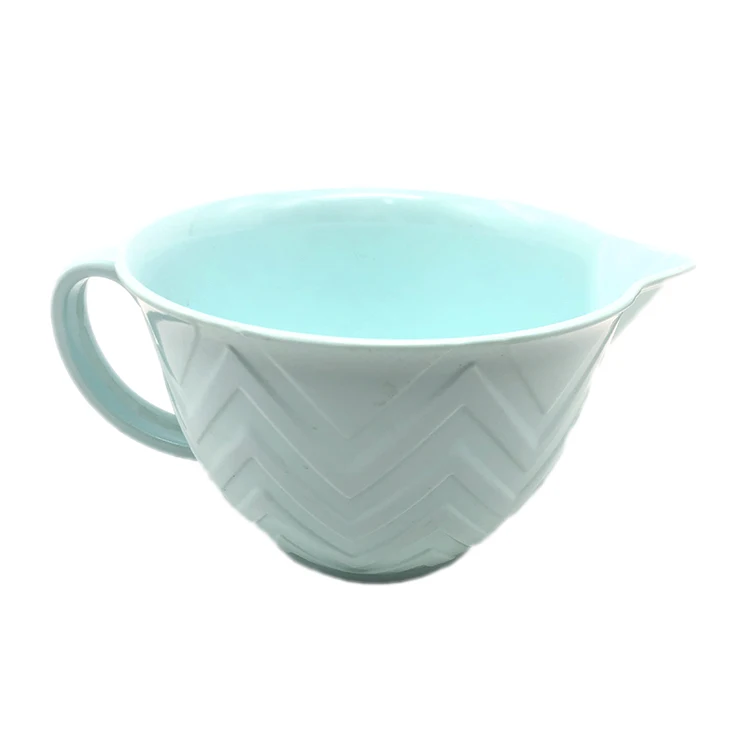 wholesale Solid color melamine batter mixing bowl with handle tableware
