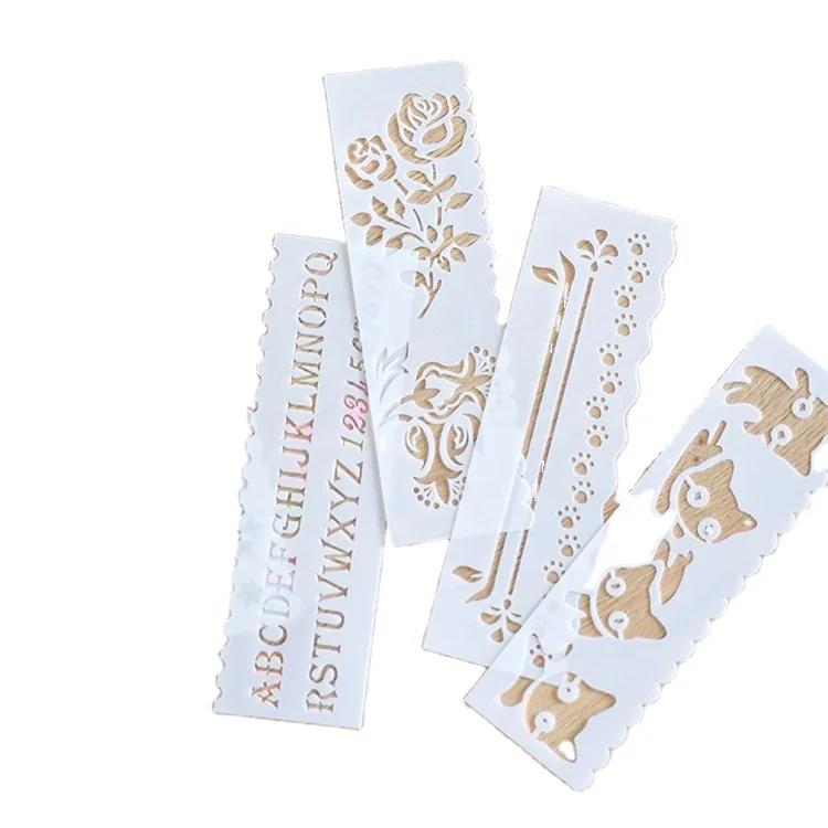 Пользовательский 2021 Новый Модный шаблон для рисования с длинной полосой новый стиль многослойная линейка для рисования с длинной ручкой