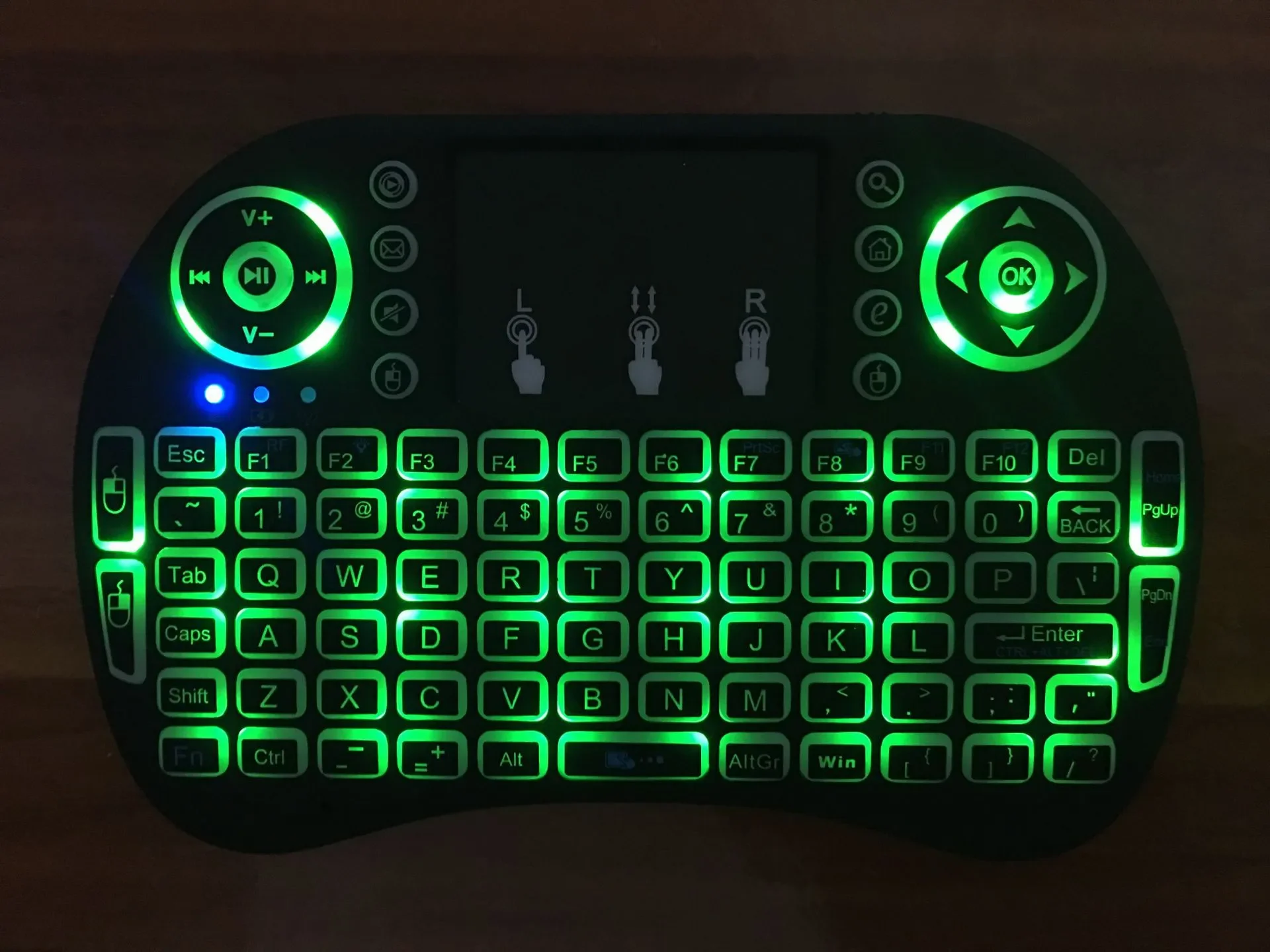 Оптовая продажа беспроводная клавиатура Rii i8 2 4G с подсветкой пульт Air Fly Mouse сенсорной панелью ручной для приставки Smart