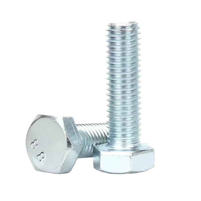 Factory price high quality hex bolt din 931 zinc plated metric thread din931 hex head bolt