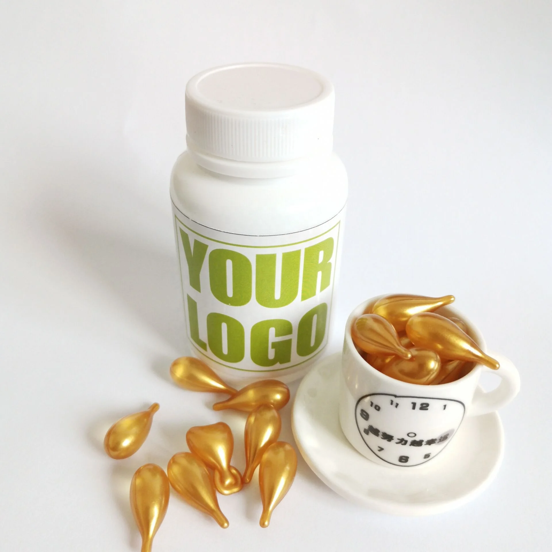 OEM Private Label Skin Care  Facial Serum with Vitamin C Organic Face and Neck Serum Capsules