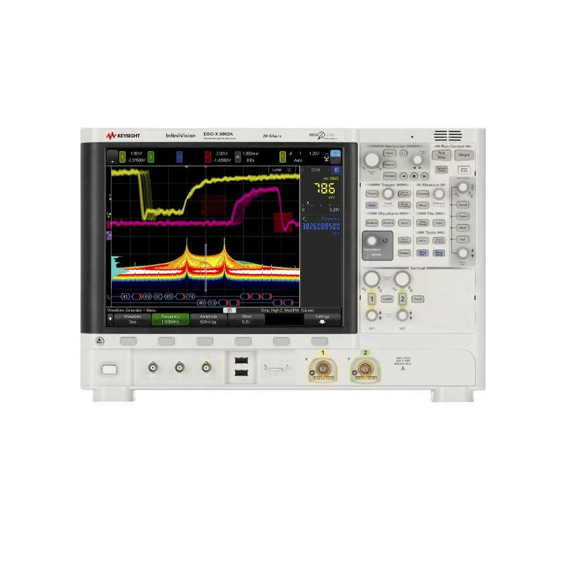 Keysight DSOX6002A oscilloscope: bandwidth 1 GHz, 2 analog channels, 20G sampling rate