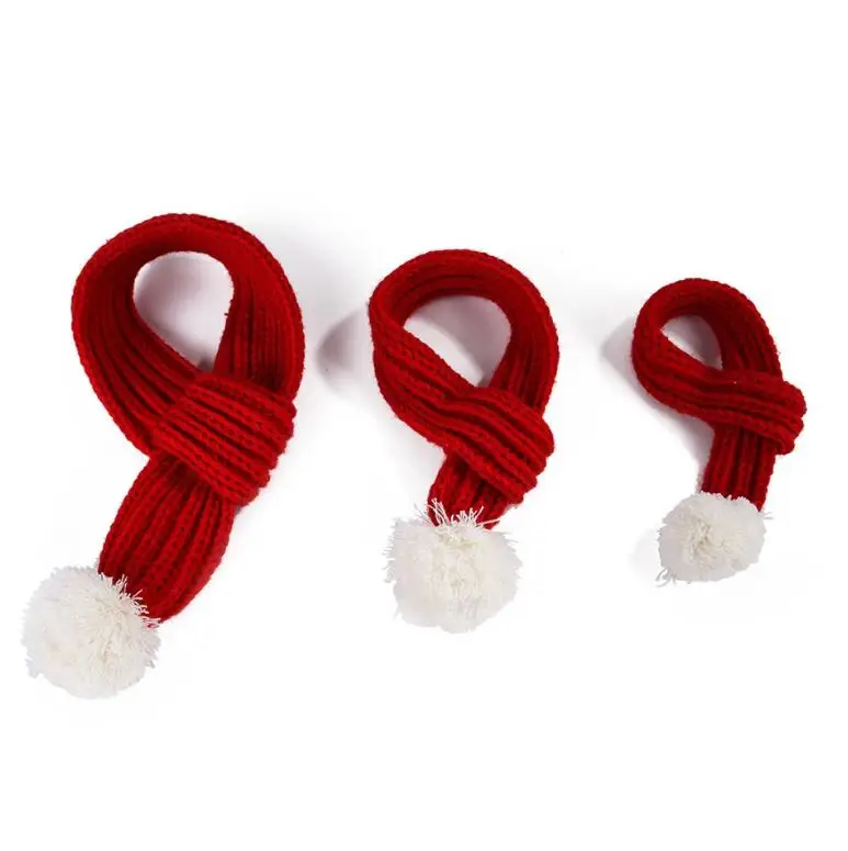 Wholesale cute fashion pet dogs puppy knitting Christmas new year scarf