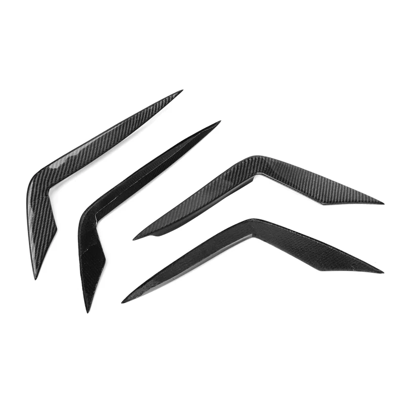Car Front Bumper Side Canards For A7 S7 C8 Sports 2019 2020 Carbon Fiber canards 4pcs A7