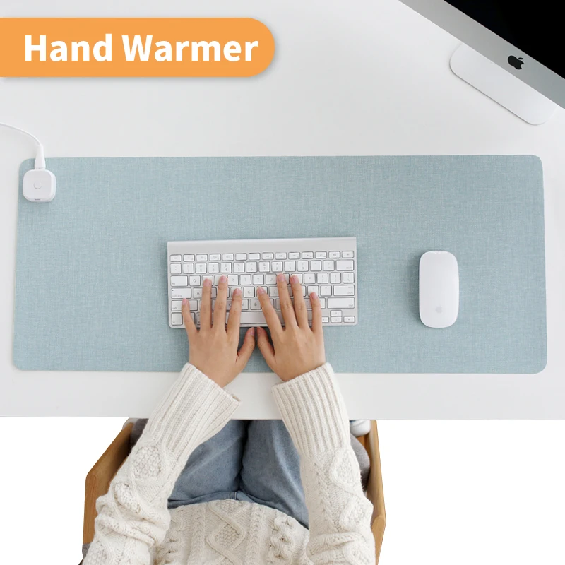 OEM heated table mat office desktop mouse pad computer desk warm hand large xxl waterproof Warm Writing Desk mouse pad