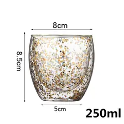 TLG-003 350ml double wall high borosilicate glass wine glass cup with your label  coffee cups