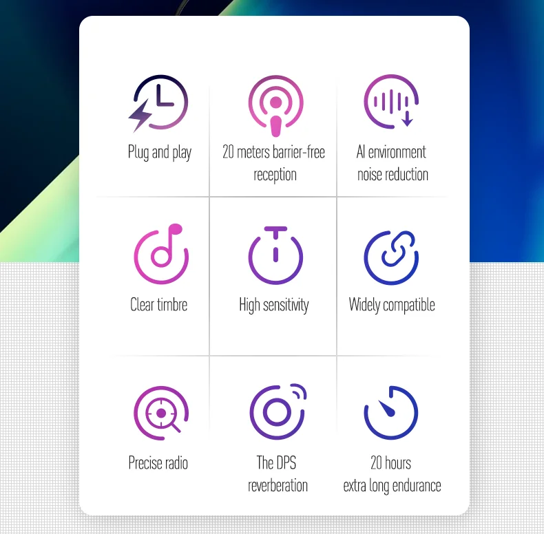 2021 New Wireless Lavalier Microphone Portable Audio Video Recording Mini Mic For Iphone Live Broadcast Gaming Microfonoe