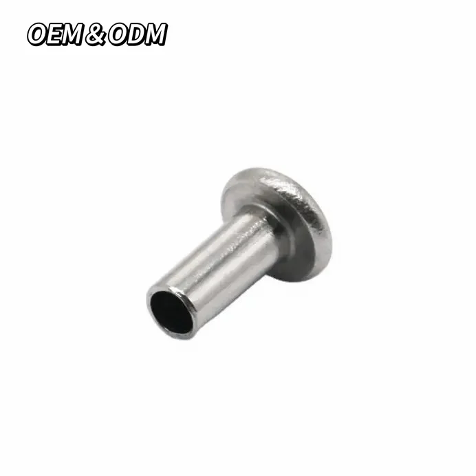 304 Stainless Steel Leather Rivet Semi Tubular Round Head Hollow Rivet Custom Tubular Rivets