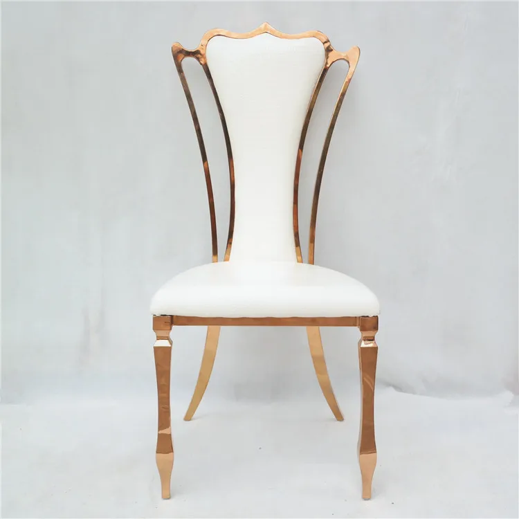 High Quality Stainless steel Furniture Luxury Fashion Design Wedding Dining Banquet Chair