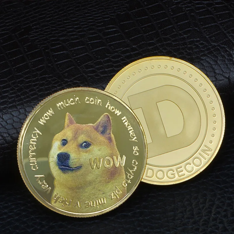 
Hot Dogecoin Doge Coins Commemorative Coins Interesting Electroplating Metal Crafts Gift Customized Wholesale 