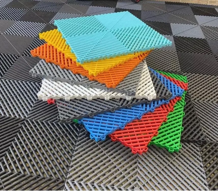 20mm Anti Slip  Car Wash Interlocking Tiles PP Garage Floor Tiles