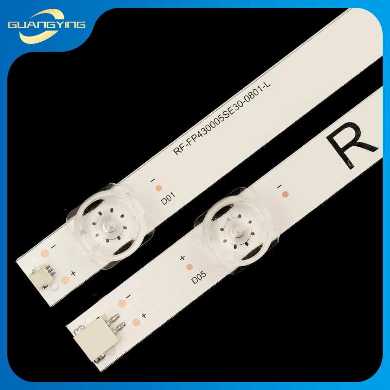 LED-Телевизор подсветка лампа полосы для RF-FP430005SE30-0801-L RF-FP430005SE30-0801-R HRS-GC43_3X8_2W_MCPCB 12mm_v2 светодиодных лент