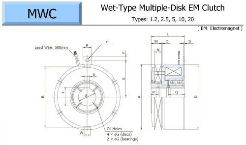 MWC 1 2 5 20 японский бренд многодисковый электромагнитный сцепление для промышленного автоматического