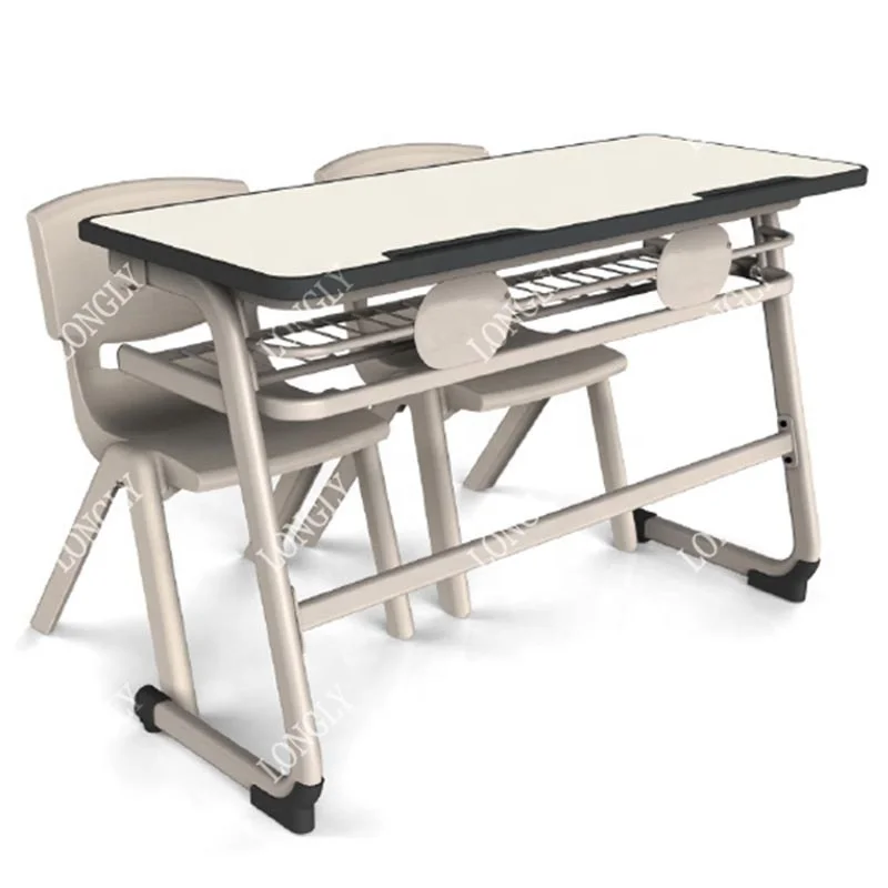 High Quality Cheap Double Wooden Students Desk Chair for sale