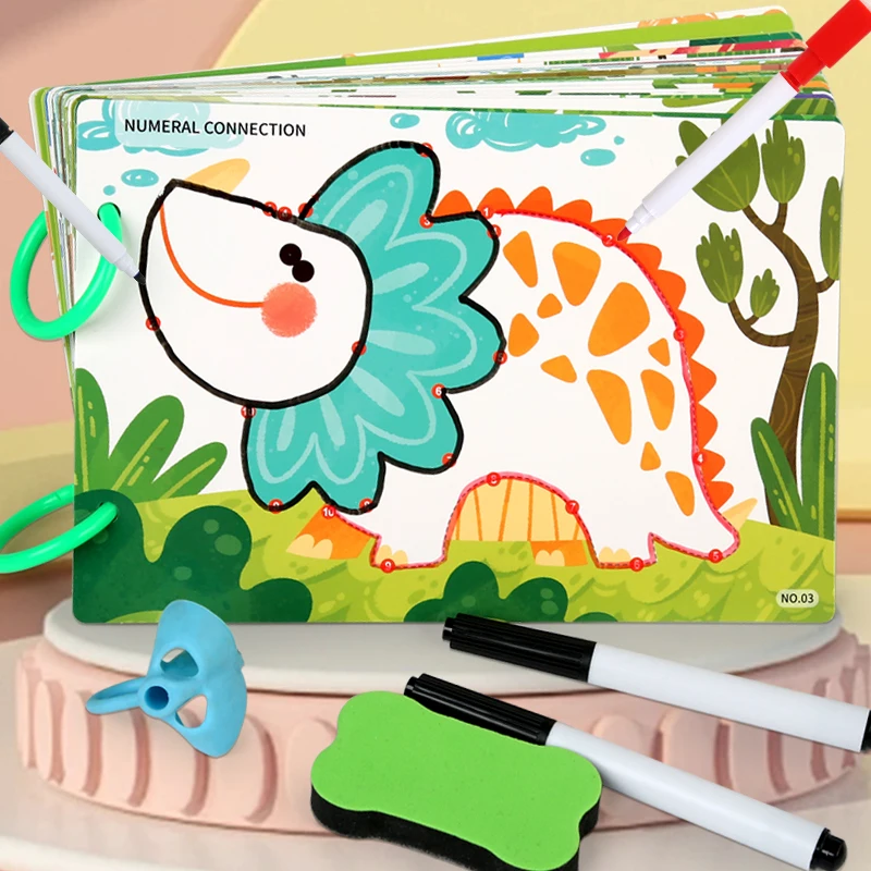 Education Toddlers Learning Magical Tracing Workbook Writing Practice Toy Erasable Drawing Book Control Pen Training
