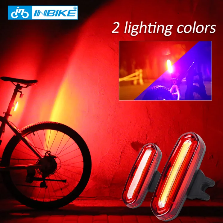 INBIKE Bicycle Accessories Rear Lights USB Portable Cycling Multifunctional LED Tail Light Bike