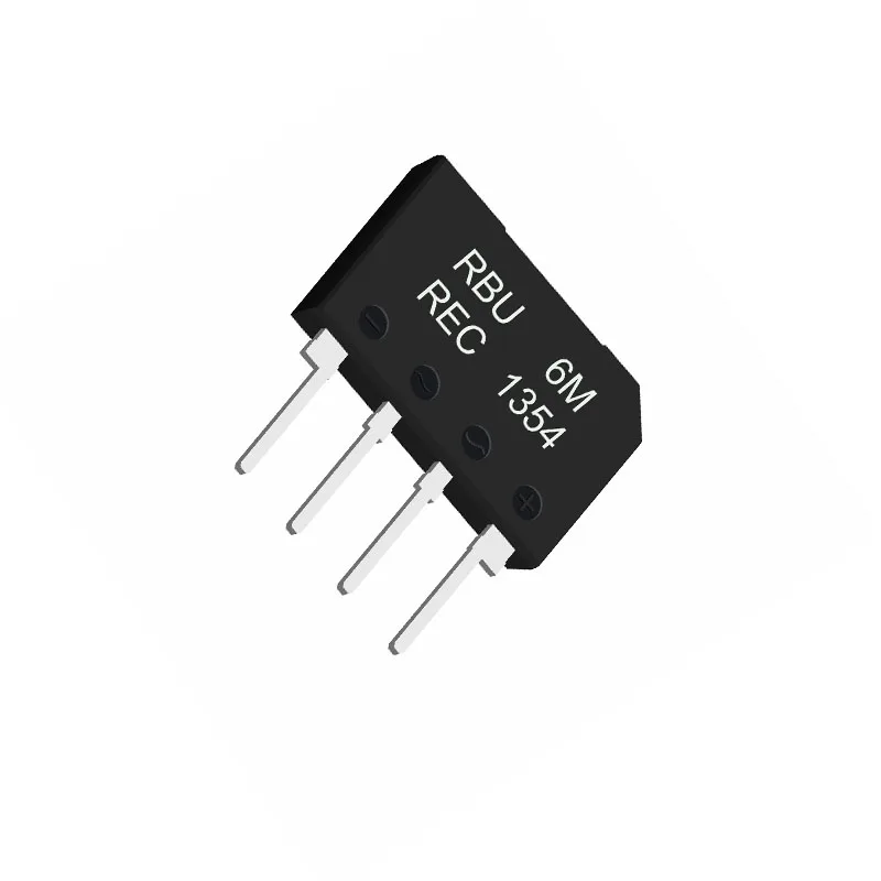 
RBU6B-RBU6M electrical components single phase semiconductor Zip-4 rectifier diode 