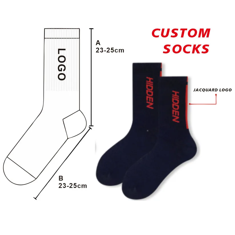 Socks manufacturer custom men crew cotton custom print socks with logo soft custom 3D printed jacquard fashion mens socks