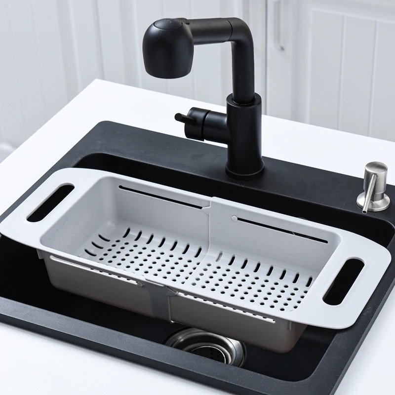 Kitchen multifunction plastic strainer vegetable Telescopic drain Basket