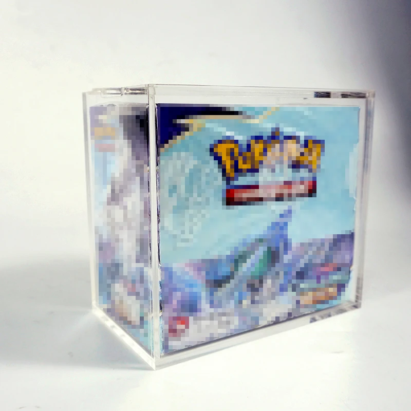 Wholesale Pokemoned Booster Box Acrylic Display case with Magnetic Lid