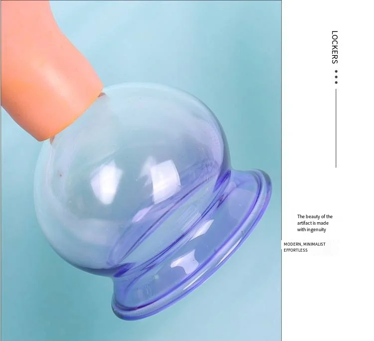 Wholesale purple cup set set transparent glass cupping health center home tools cold glass cupping machine