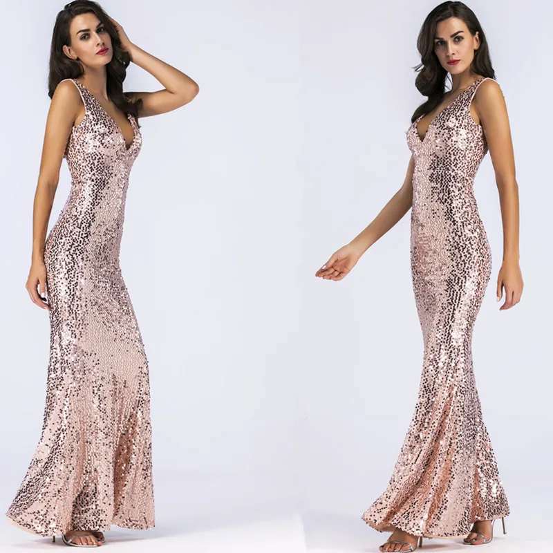 Factory Wholesale Ball Dresses For Plus Size Moroccan  casual summer eleganEvning Manufacturer Prom V-neck Evening Dresses