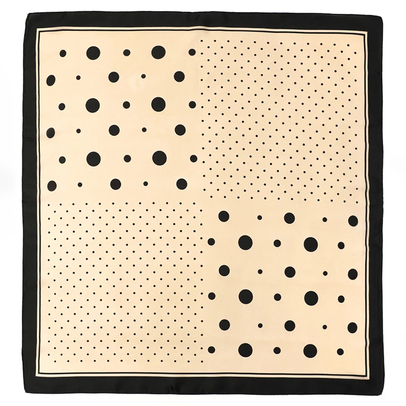 Hot Slaes Oem Custom Logo Print Square Silk Satin women Head Scarf Bandana