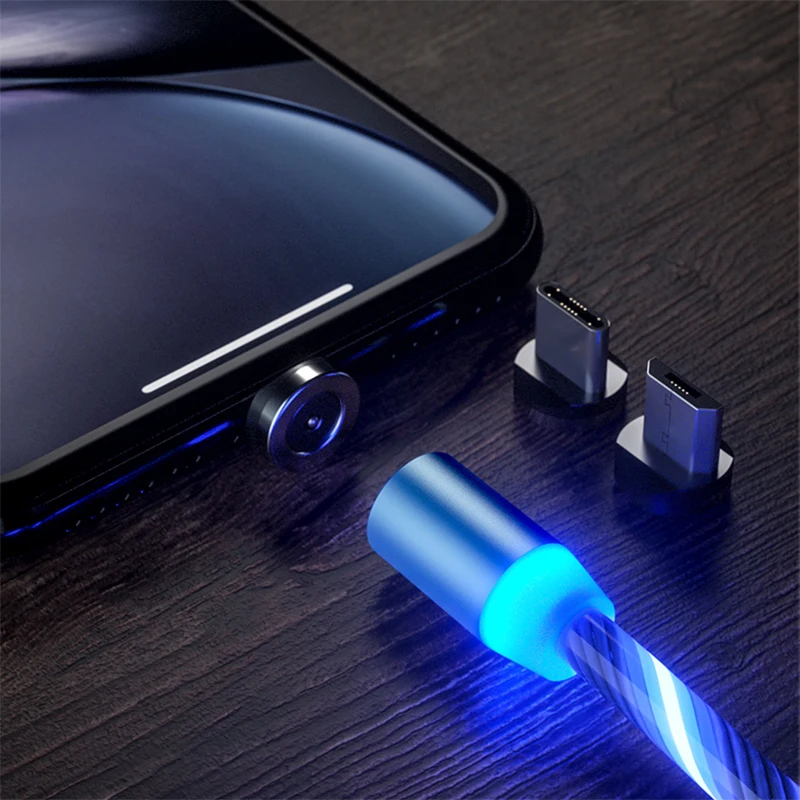  Usb-кабель зарядный Магнитный со светодиодной подсветкой 3 в 1