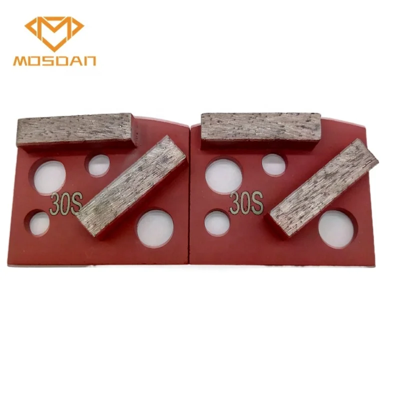 Polar Magnetic Concrete Double Bars Diamond Grinding Plates for Ronlon Innovetech