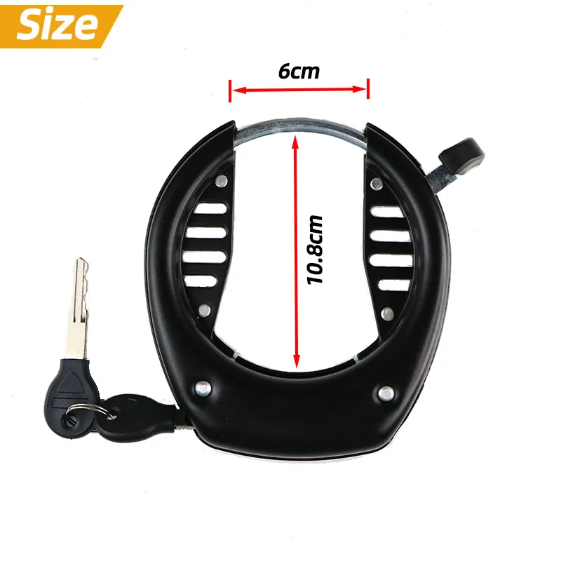 high security 6cm opening thicken steel bicycle Bike Frame Lock with 2 keys