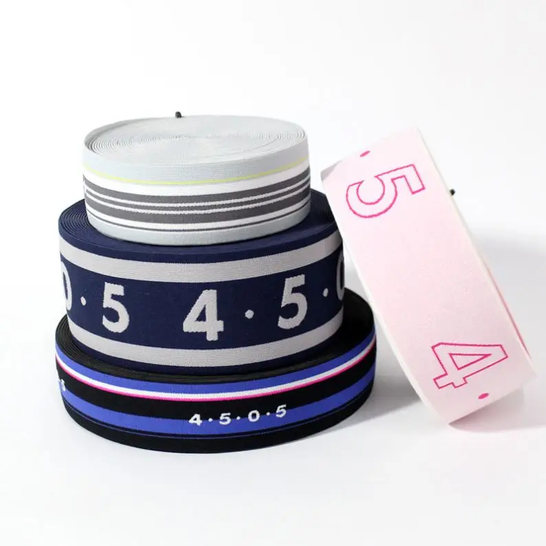 3D Effect Elastic Band Bump Jacquard Elastic Tape Polyester Elastic Webbing for Waist Band