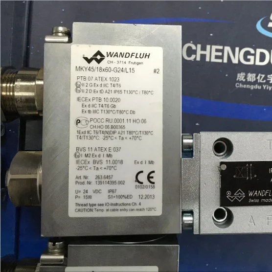  Высококачественные катушки электромагнитного клапана Wandfluh MKY45/18x60-G24/L15