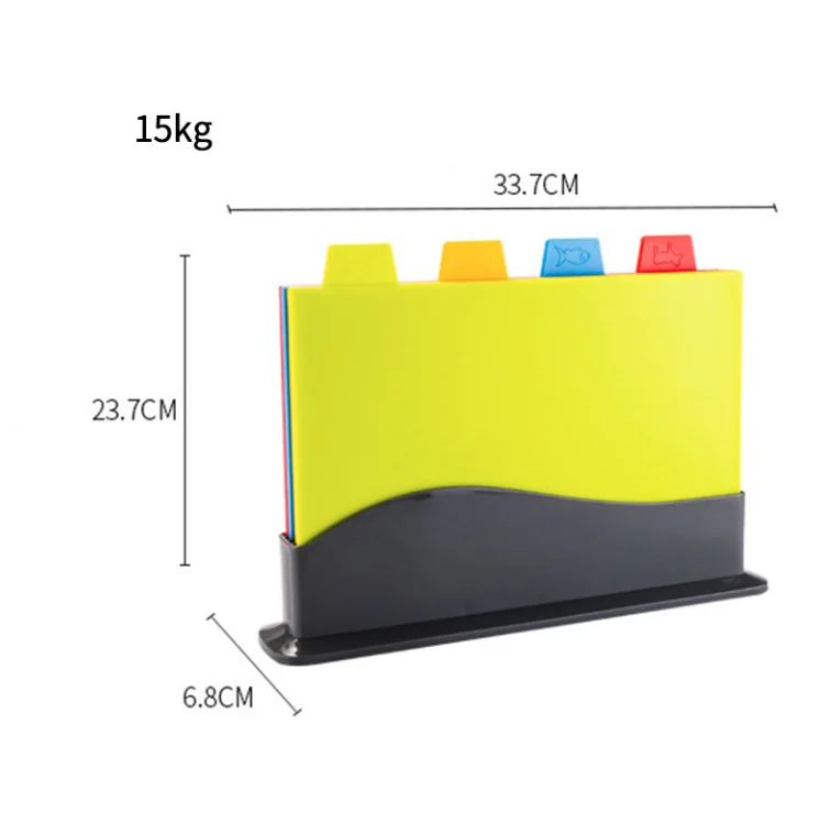 Color thickened sorting cutting board 4-piece set chopping board pp plastic chopping blocks