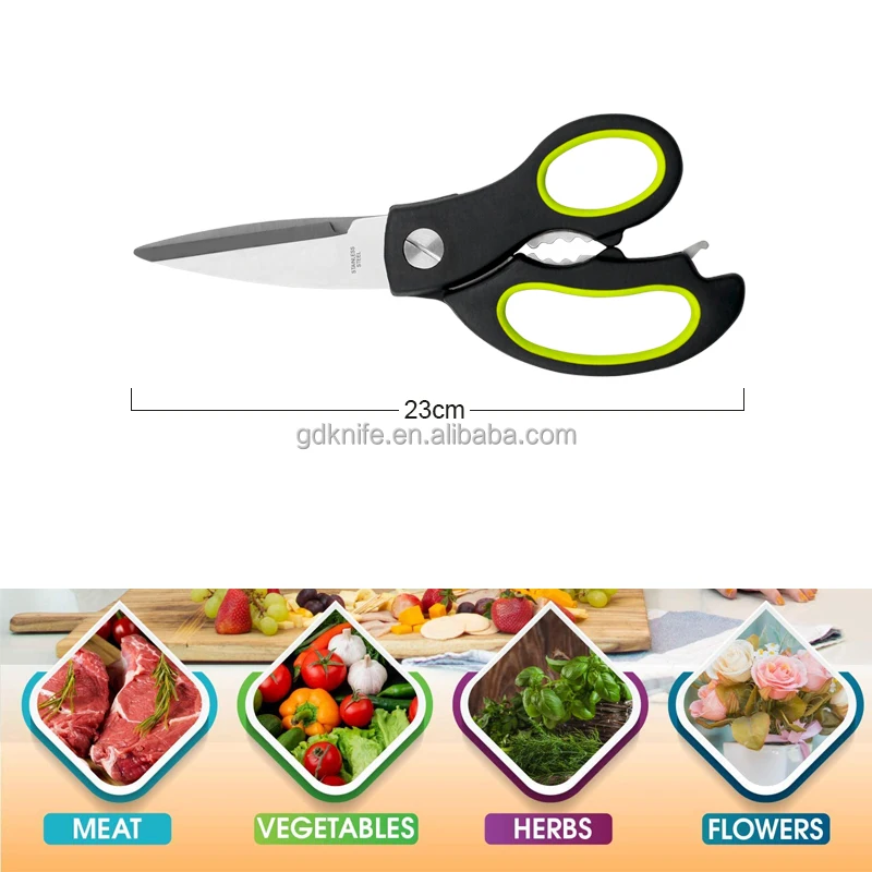 Kitchen Gadgets Tools Stainless Steel Chicken Poultry Fish Meat Vegetables Herbs BBQ Kitchen Scissor