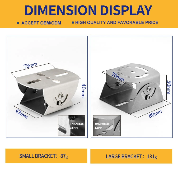 Semi-fixed Pan Tilt Adapter Stand Video Security Camera Adjustable Bracket Free Angle Rotating 360 Degree