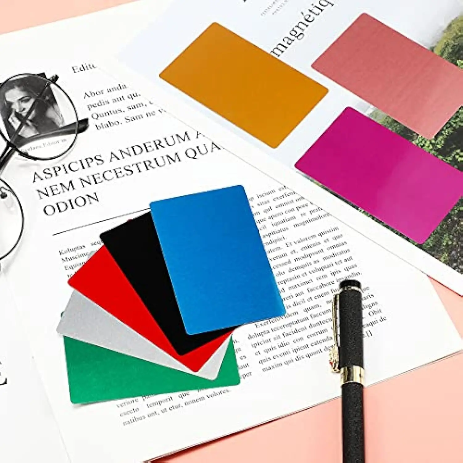 Wholesale Custom Design Aluminum Blank Metal Business Cards Laser Engraving Blanks 0.45MM For DIY Business Gift