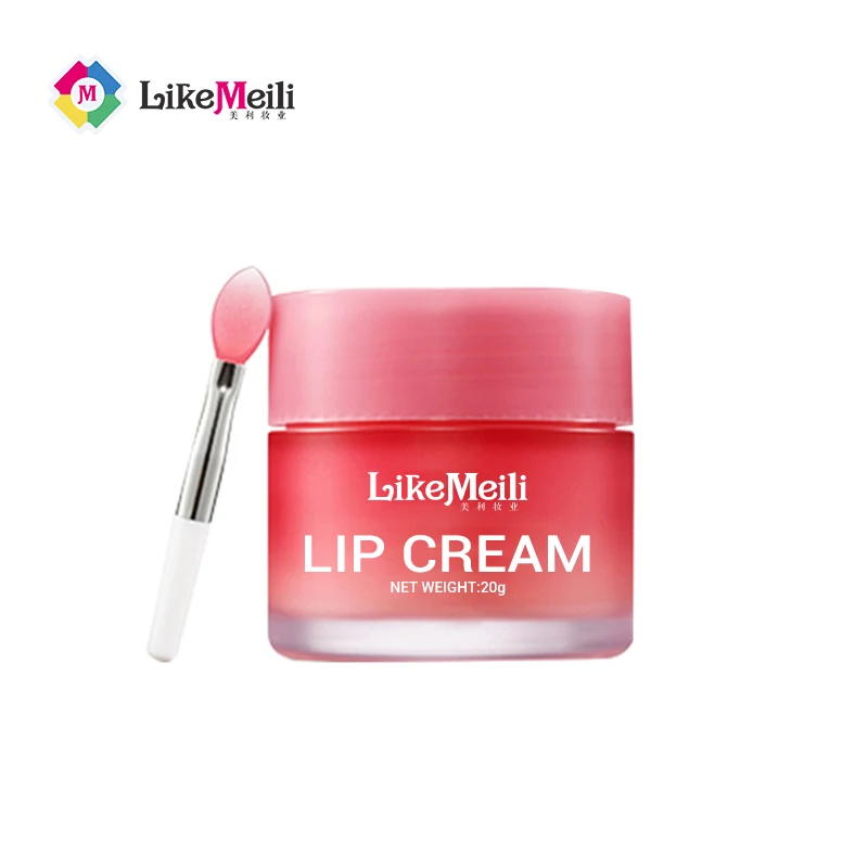 OEM Natural Organic Vegan Exfoliator Strawberry Pink Sugar Lip Lightening Cream For Dark Lips care lip balm products