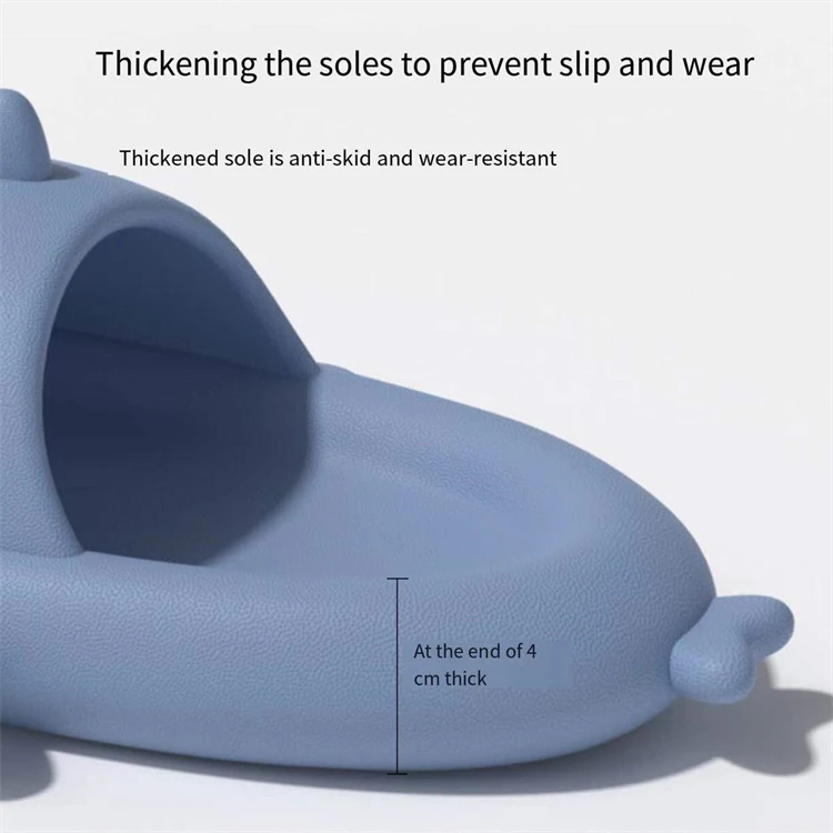 Custom Wholesale Cute Slides EVA Shark Slippers Lovely Soft Home Slippers For Women And Men