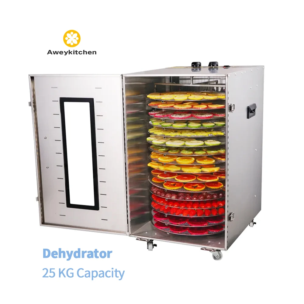 Foshan Factory Fast Shipping 16 Trays Electric Food Drying Machine 220V Rotary Fruit Dehydrator