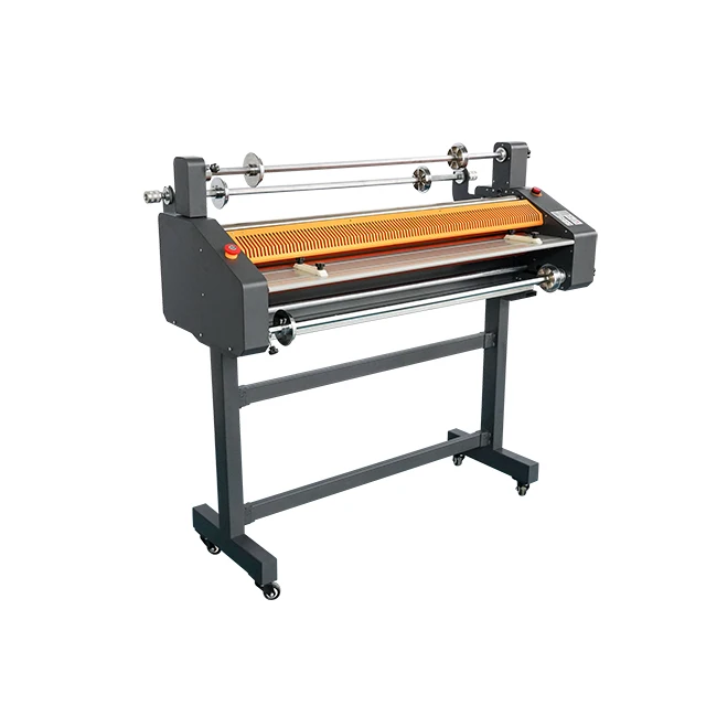 FM1100 Good Price Double Side Medium Heated Laminator Machine Anti-roll hot and cold Laminating machine For Office Home  School