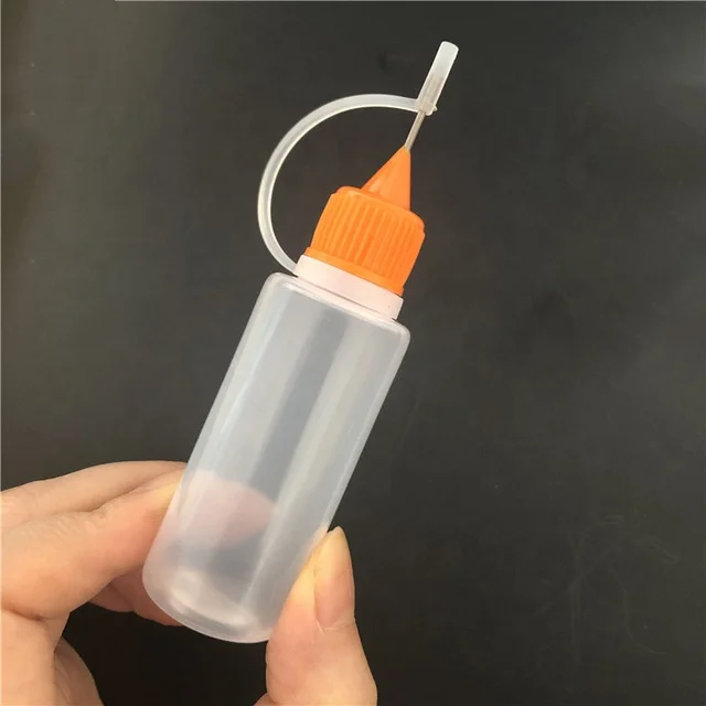 Hot Pe 20ml Plastic Ink Liquid Dropper Bottle Steel Needle Tip Oil Squeeze Juice Bottle