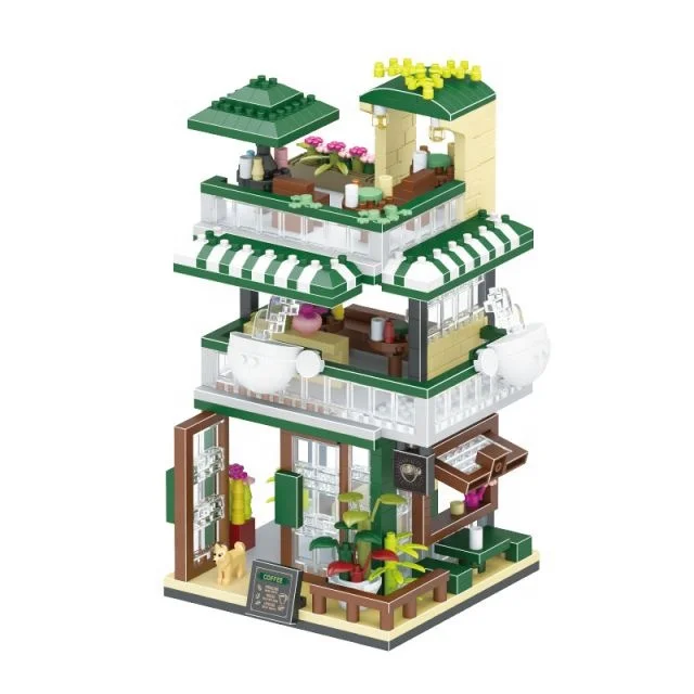 Model 628 Mini Micro Building Blocks Coffee House With 1025+pieces Bricks 14+
