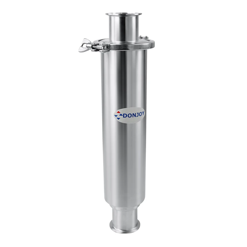 DONJOY Food Grade Stainless Steel 304 316 1' DN25 Sanitary Straight Type Filter For Pipe System Pharmacy Beverage