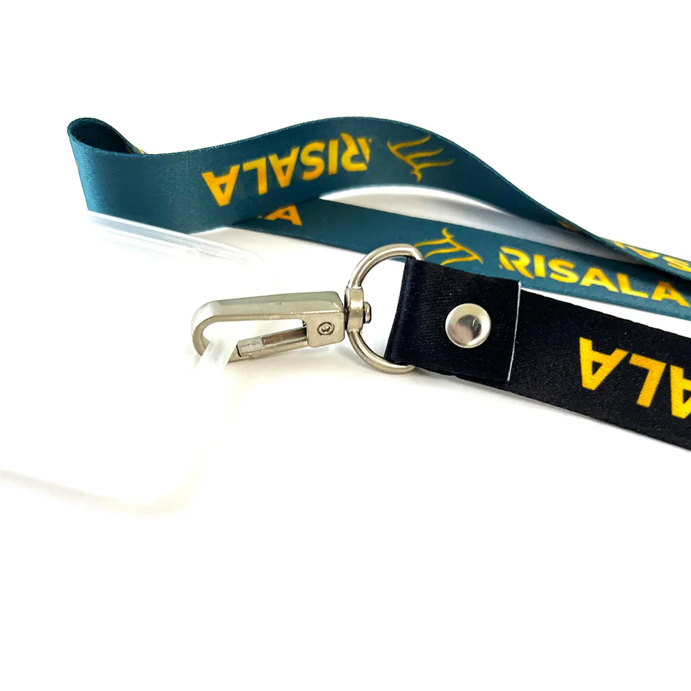 Custom Full Colors Lanyard With ID Card Badge Holder Sublimation Printing Custom Logo Polyester Neck Strap For Work