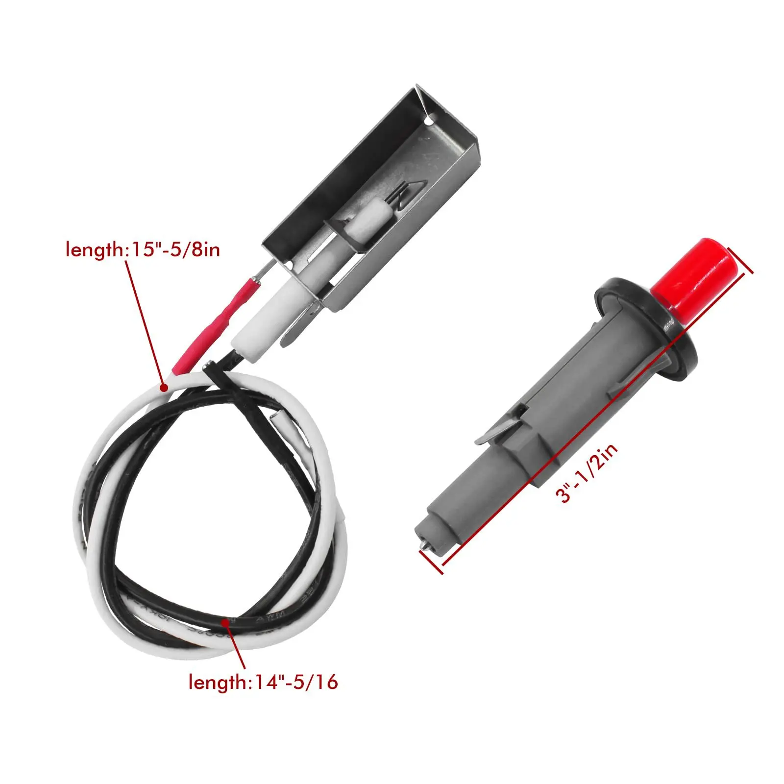 snap-in Style Push-Button igniter,GasSaf Grill Igniter Kit Replacement for We-ber 7510 Spirit E-210, Genesis E310/E320