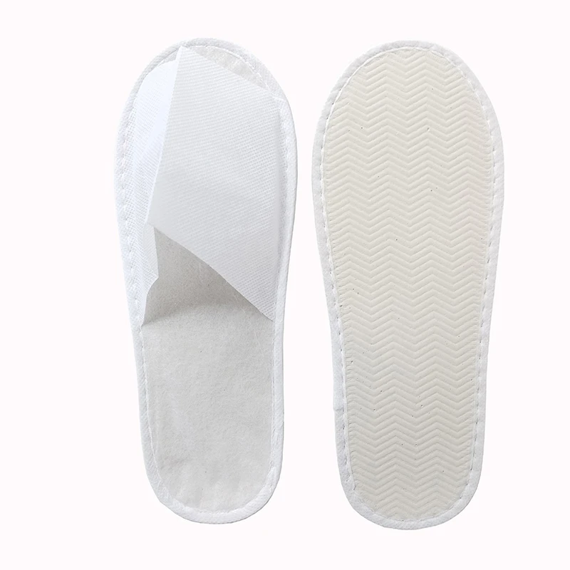 Wholesale White Or Black Anti-slip Hotel Spa Disposable Slippers In Room Eco Friendly Luxury Accept Custom Logo