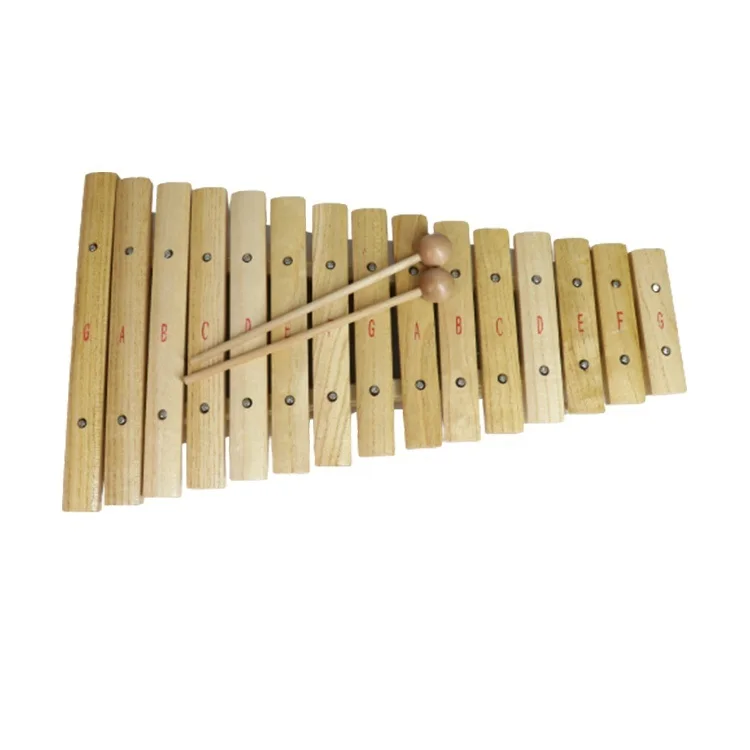 Ali baba top products Natural Color 15-Key xylophone, Percussion Musical Instruments orff xylophone for Baby