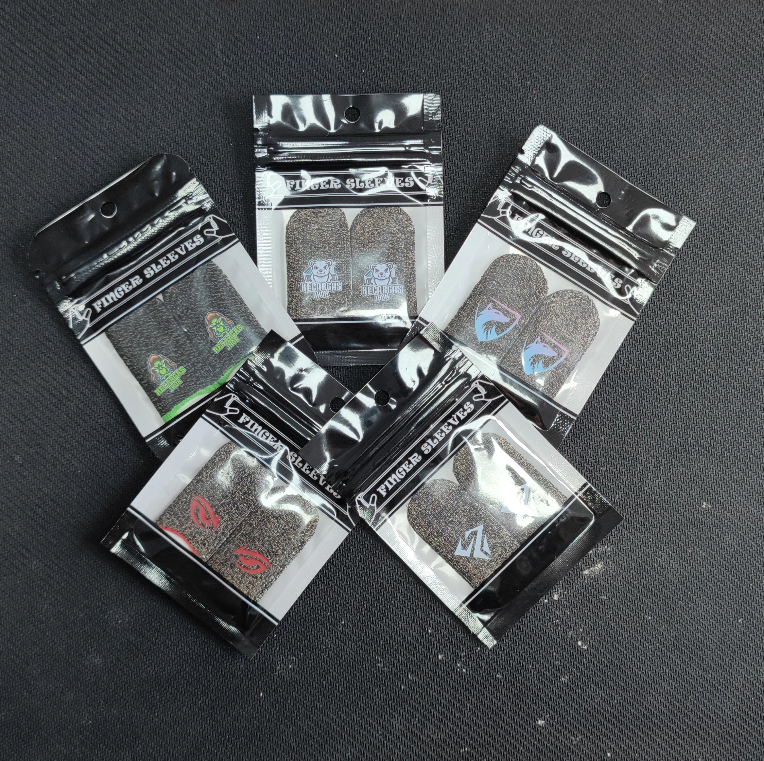 Phone Game Anti Slip Sweat Proof Touch Screen Sensitive Fingertips Sleeves Silver Fiber Finger Sleeves for Gaming