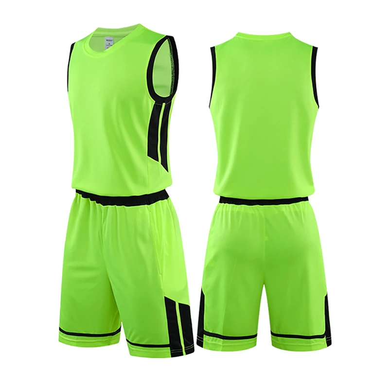 Wholesale Men Polyester Spandex Basketball Jerseys Clothes High Quality Breathable Basketball Uniform Set/